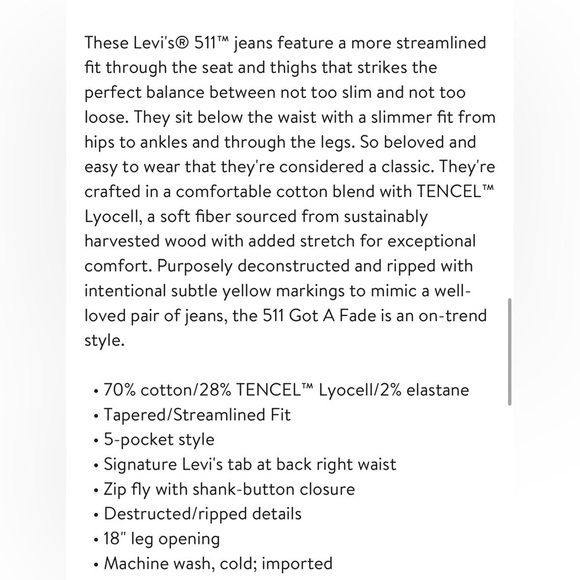 Levi’s Distressed 511 Jeans in Size 36x36 - Picture 11 of 15